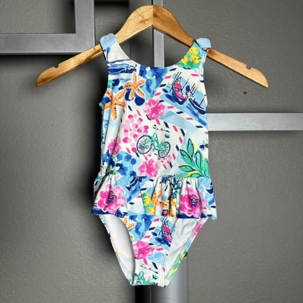 Gymboree 4T One-Piece Ruffle Swimsuit